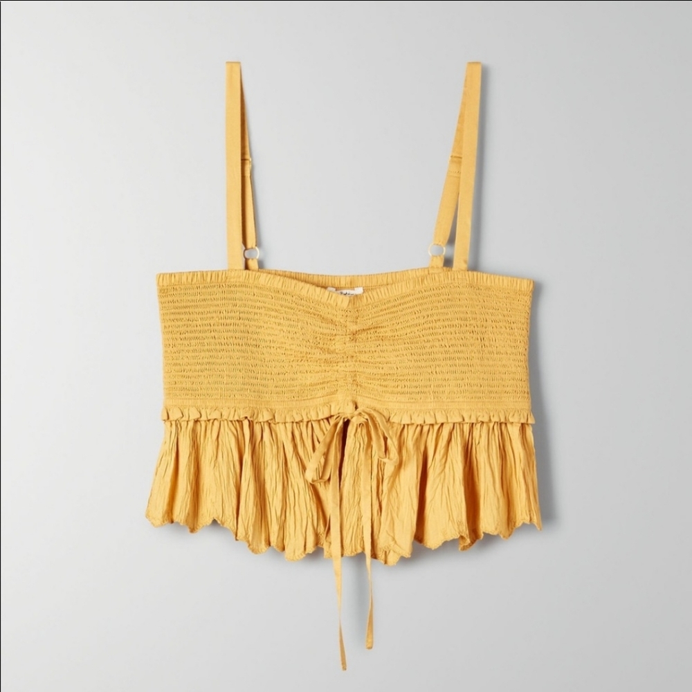 WILFRED Dareau Camisole Cairo Gold Modal La Boheme Small Aritzia - Picture 3 of 9